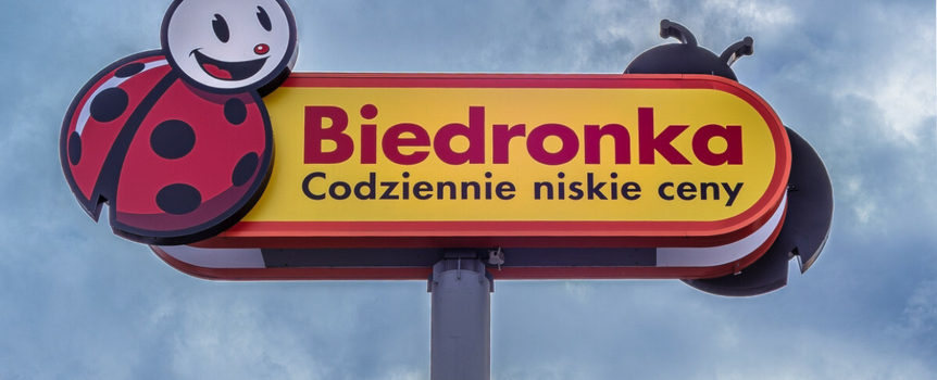 Pylon supermarketu Biedronka