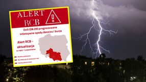 RCB wysłało alerty przed burzami i intensywnymi opadami deszczu
