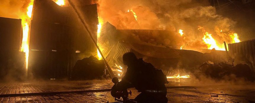 Nocny atak na Ukrainę