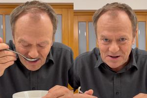 Tusk zajada się żurkiem