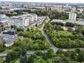 Widok na szpitale w rejonie ul. Wrzoska od ul. Dojazd