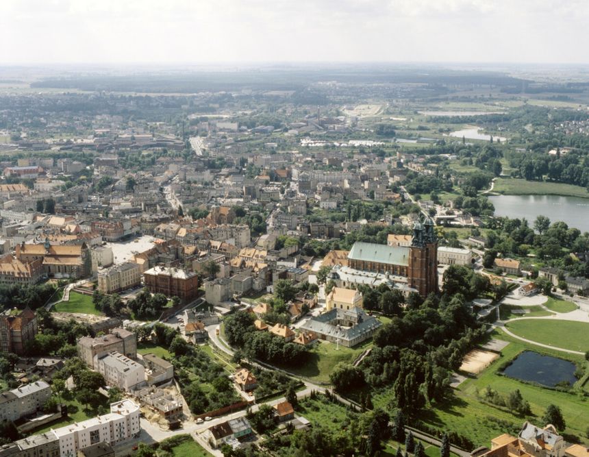 Gniezno z lotu ptaka
