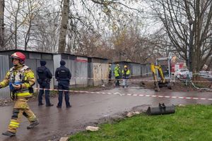 Pożar gazociągu w Krakowie