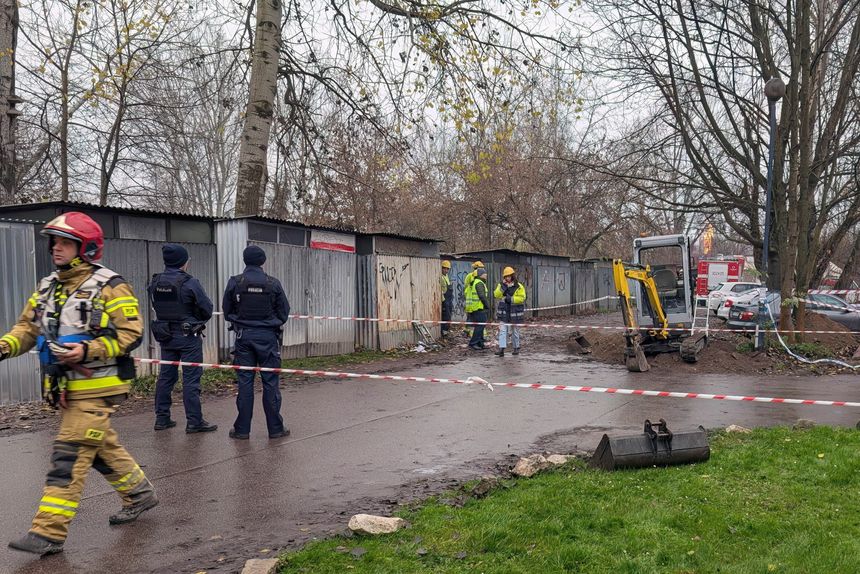 Pożar gazociągu w Krakowie
