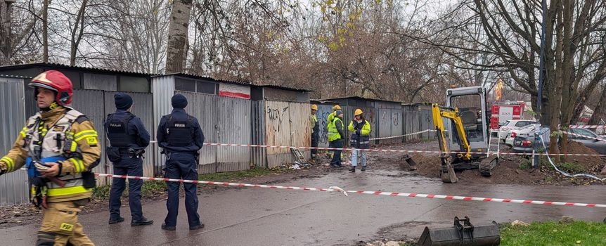 Pożar gazociągu w Krakowie