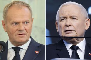 Premier Donald Tusk. Prezes PiS Jarosław Kaczyński