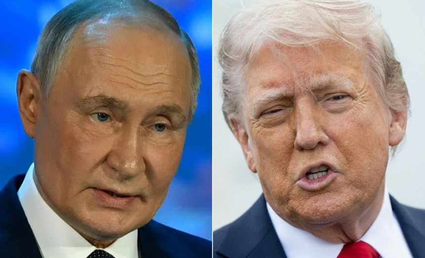 Prezydent Rosji Władimir Putin. Prezydent USA Donald Trump