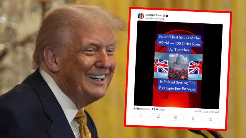 Prezydent USA Donald Trump chwali Polskę na Truth Social