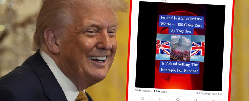 Prezydent USA Donald Trump chwali Polskę na Truth Social