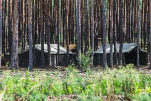 Obóz harcerski nad jeziorem Ośno w Wielkopolsce