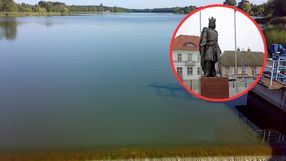 Jezioro Rogoźno i pomnik Przemysła II w mieście
