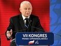 Prezes PiS Jarosław Kaczyński podczas VII kongresu Prawa i Sprawiedliwości w Przysusze