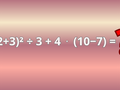 (12+3)² ÷ 3 + 4⋅(10−7) = ?
