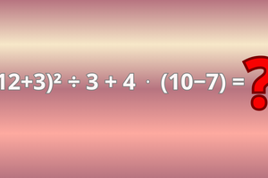 (12+3)² ÷ 3 + 4⋅(10−7) = ?