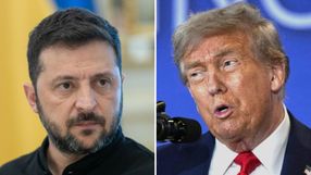 Prezydent Ukrainy Wołodymyr Zełenski. Prezydent USA Donald Trump