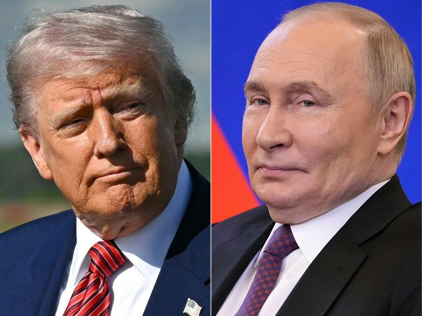 Prezydent USA Donald Trump. Prezydent Rosji Władimir Putin