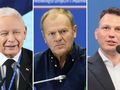 Jarosław Kaczyński. Donald Tusk. Sławomir Mentzen