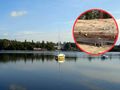 Prace na plaży nad jeziorem Durowskim w Wągrowcu