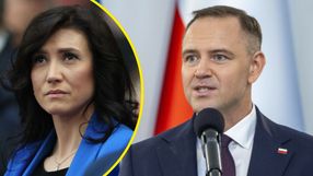 Europosłanka Konfederacji Ewa Zajączkowska-Hernik. Prezydent Karol Nawrocki