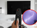 Telewizor w czasie burzy