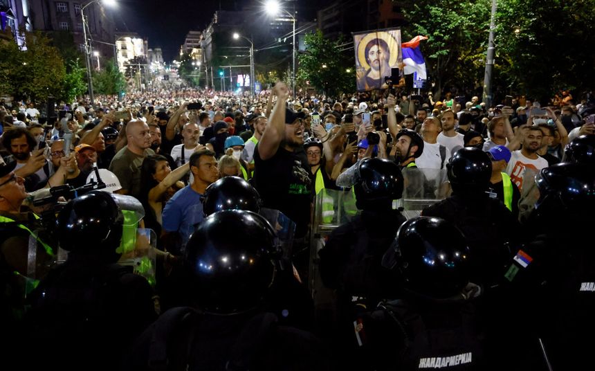 Protesty w Serbii