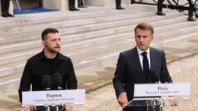 Wołodymyr Zełensi i Emmanuel Macron
