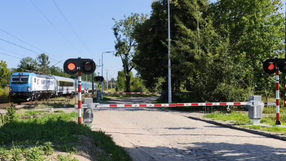 Przejazd kolejowy we Wrocławiu