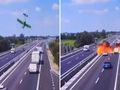 Wypadek lotniczy na autostradzie we Włoszech