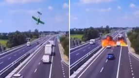 Wypadek lotniczy na autostradzie we Włoszech