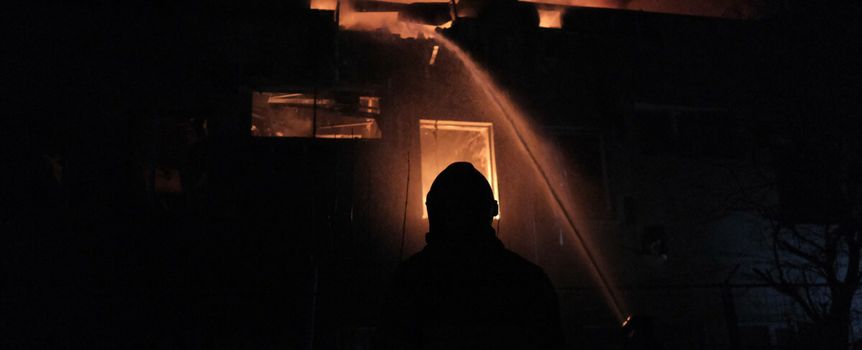 Nocny atak dronów na Kijów