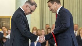 Prezydent Andrzej Duda i minister spraw zagranicznych Radosław Sikorski