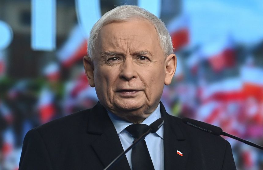 Prezes PiS Jarosław Kaczyński na konferencji prasowej, 29 lipca 2025 r.