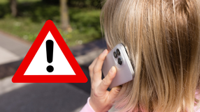 telefon, znak ostrzegawczy