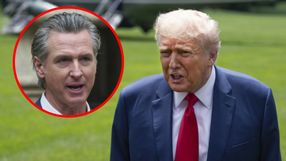 Prezydent USA Donald Trump. Gubernator Kalifornii Gavin Newsom