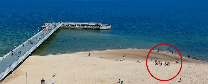 plaża w Kołobrzegu, zamek z piasku