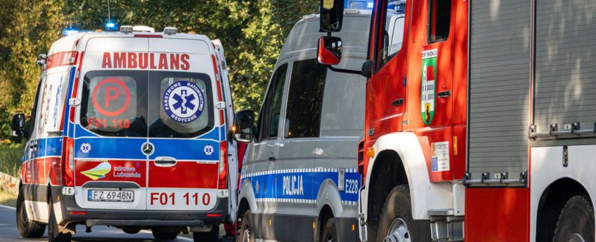 wypadek ambulans straż policja