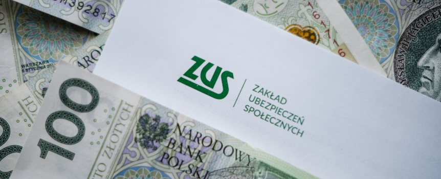 pieniadze i list od zakladu ubezpieczen spolecznych 