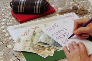 seniorka liczy pieniądze