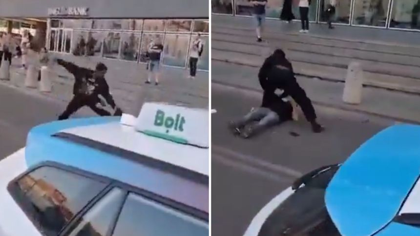 Bójka przed Dworcem Centralnym w Warszawie