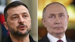 Prezydent Ukrainy Wołodymyr Zełenski. Prezydent Rosji Władimir Putin