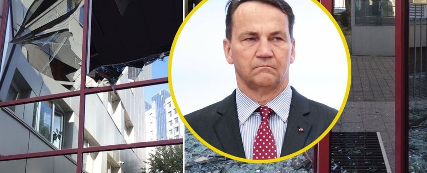 Uszkodzony budynek delegatury UE w Kijowie. "Tak to Rosja walczy o pokój”