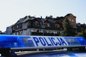 ząbki pożar bloku policja