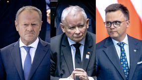 Donald Tusk Jarosław Kaczyński Szymona Hołownia
