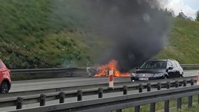 Pożar auta na A2 pod Poznaniem