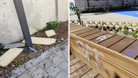 Zdewastowane podwórko