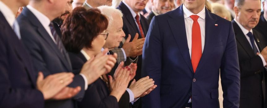Prezydent elekt Karol Nawrocki z politykami PiS-u