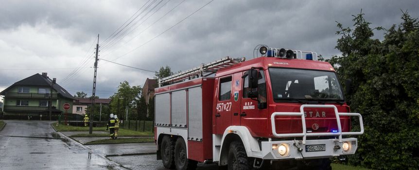 Interwencje straży pożarnej w związku z burzami