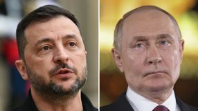 Prezydent Ukrainy Wołodymyr Zełenski. Prezydent Rosji Władimir Putin