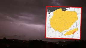 Ostrzeżenie I i II stopnia przed burzami IMGW