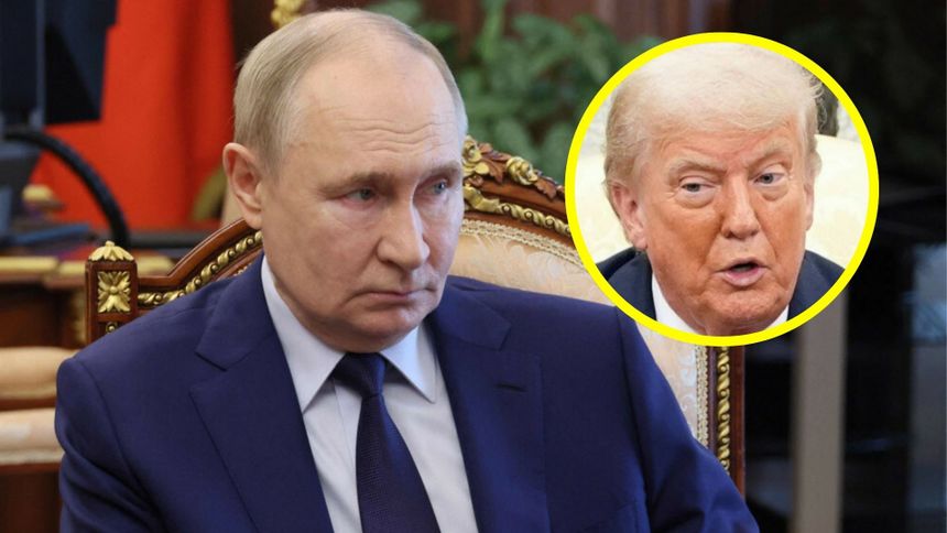 Prezydent Rosji Władimir Putin. Prezydent USA Donald Trump